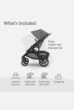 UPPAbaby Vista V3 Stroller - Full-Size Single-to-Double Stroller System -
