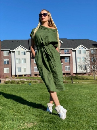 Платье льняное Оверсайз