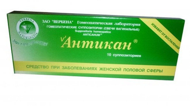 Свечи Антикан при гинекологических заболеваниях