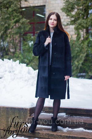 Метровая шуба из нутрии "Плюшка"