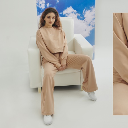 Комплект двойка| Укороченный свитшот + клёш| В 3-х расцветках