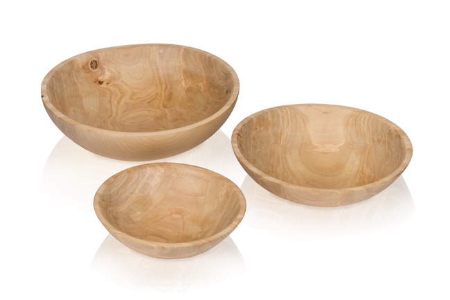 Набор деревянных эко-салатников