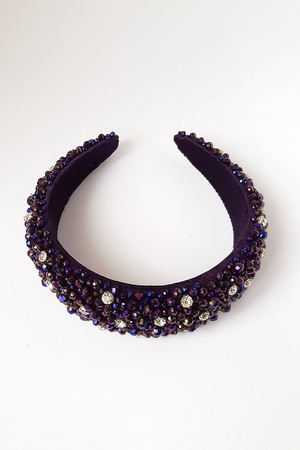 Бижутерия Кристалл Ручной Работы Блестящий Камень Толстый Бархат Корона Слива