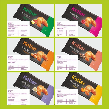 Ассортимент (кексы, круассаны, вафли, булочки, сахарные печенья, шоколадные печенья, и т.д)