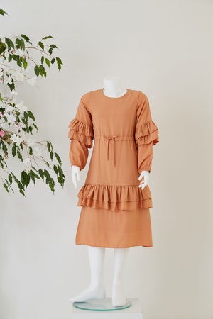 Uzun Kol Kız Çocuk Elbise