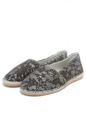 Dantelli siyah espadril e009