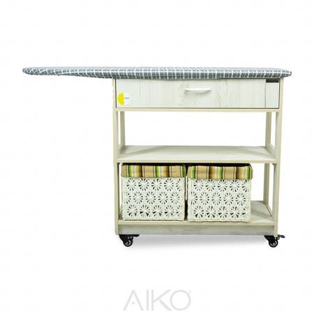 Bügelbrett auf Rollen mit Körben AIKO