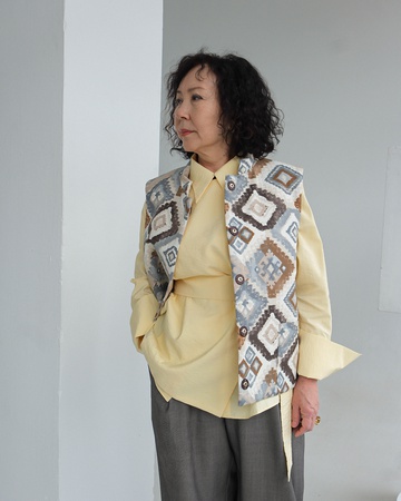 Жилет двухсторонний из хлопковой ткани