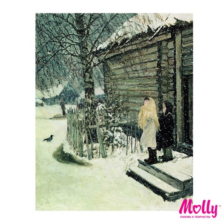 Paint by number Plastov. First snow