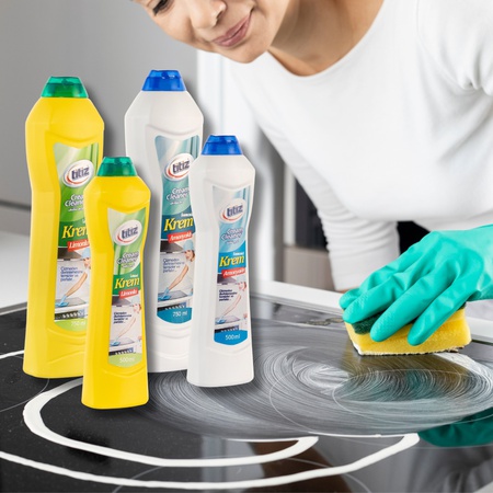 Универсальный чистящий крем для кухни и ванной,Titiz,750 мл с ароматом лимона