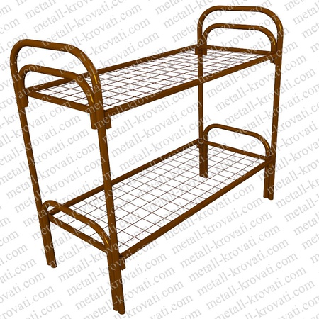 Кровать металлическая двухъярусная усиленная (двойная ножка) сетка сварная ‘2КС-1У’