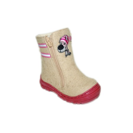 16483 Валенки ясли войлок шерсть бел роз ФОМА