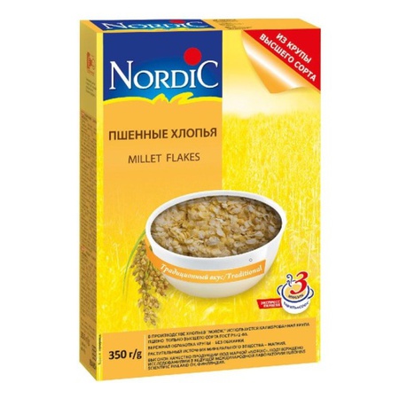 Хлопья пшенные Nordic 350 гр