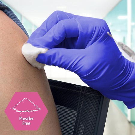 MedPride Неопудренные нитриловые смотровые перчатки, средние, коробка/100 шт.