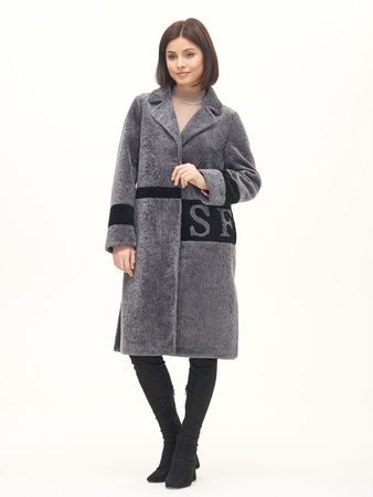 Palto Kadın Silverfox model 821 Gri
