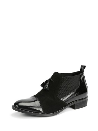 حذاء N118 من جلد الغزال باللون الأسود