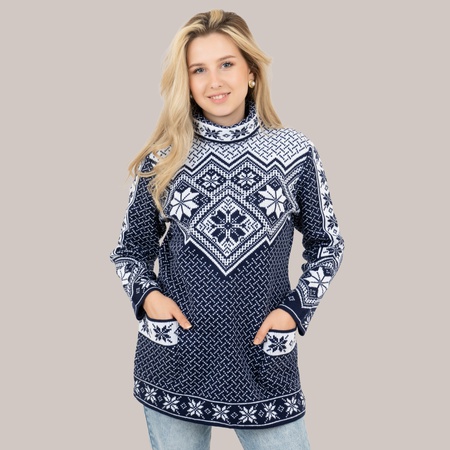 女式束腰外衣芬兰蓝