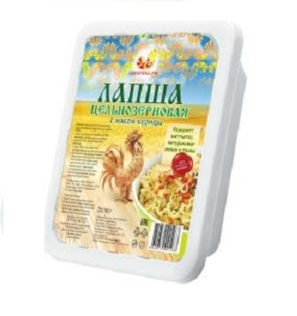 Лапша быстрая пшеничная, Дивинка, Цельнозерновая, Курица, 90 г