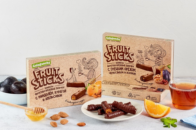 Конфеты глазированные Fruit Stiсks Galagancha