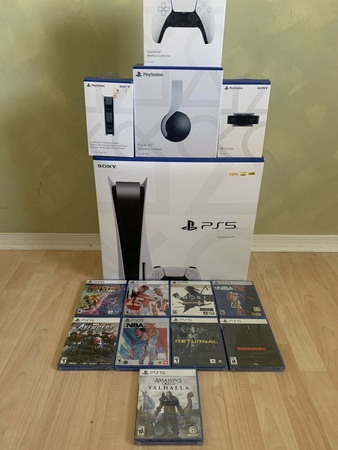 2 KAUFEN ERHALTEN 1 KOSTENLOSE ORIGINAL-PS5-Konsole mit 1 TB / 2 TB, 10 SPIELE & 2 Controller + VR