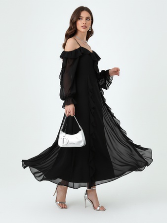 Праздничное нарядное длинное платье