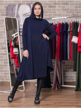 Платье П-482_темно-синий