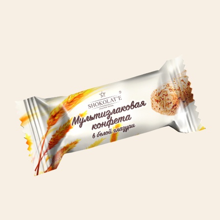 КОНФЕТЫ МУЛЬТИЗЛАКОВЫЕ «SHOKOLAT'E» С БЕЛОЙ И ТЕМНОЙ ГЛАЗУРЬЮ