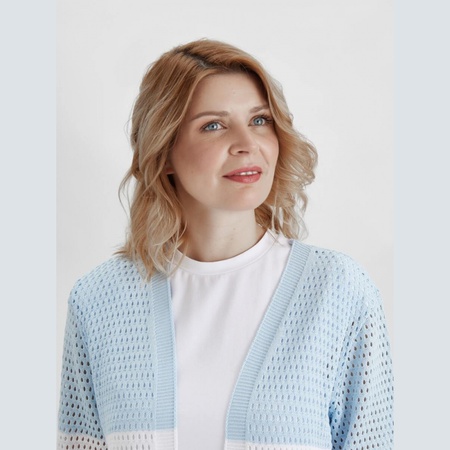 Kadın hırka Una mavi