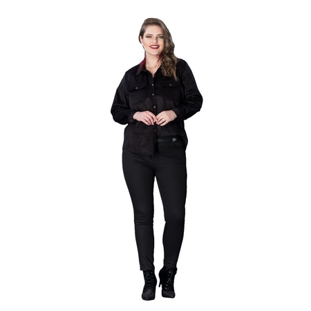 Бархатная рубашка большого размера