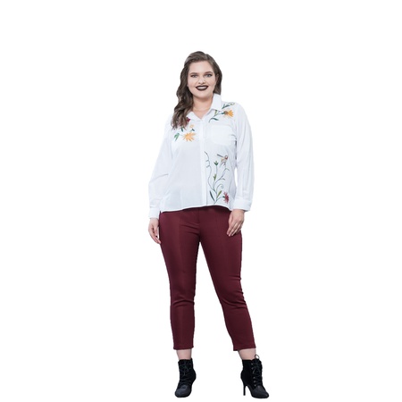 Хлопковая рубашка большого размера