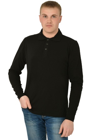 Поло мужское однотонное д/р