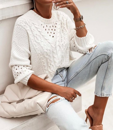 Свитер из трикотажа