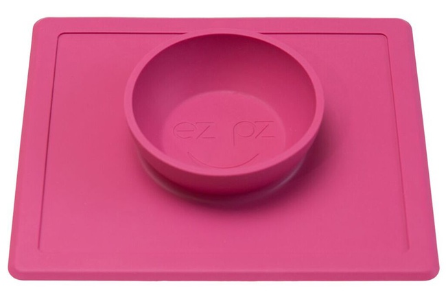Силиконовая тарелка ezpz Happy Bowl Pink