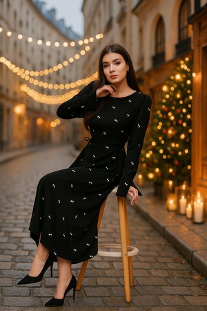 Женское длинное платье