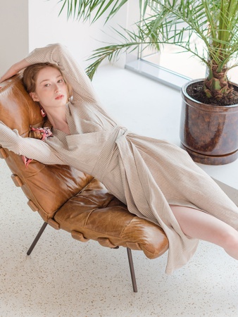 Платье льняное на запах Estella