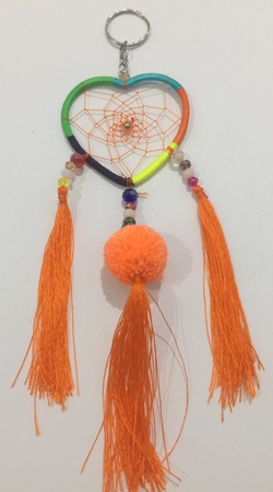 Keychain MIni Heart Dream Tassels