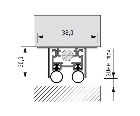 Автоматическое откидное уплотнение TF 38x20