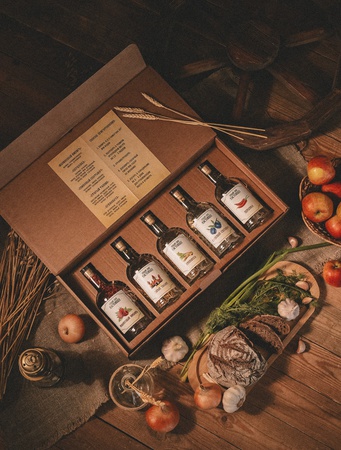 Подарочный набор для мужчин приготовление настоек 5 штук "Настоящее"