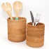 Плетеный держатель для ручек из ротанга, бамбуковый держатель для хранения, тканый держатель из морских водорослей для кухни