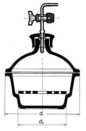 Эксикатор с краном, 300 мм