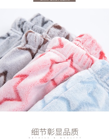 Осенние и зимние новые длинные пижамные штаны из коралловой фланели для мальчиков и девочек, теплые штаны, фланелевые детские домашние штаны
