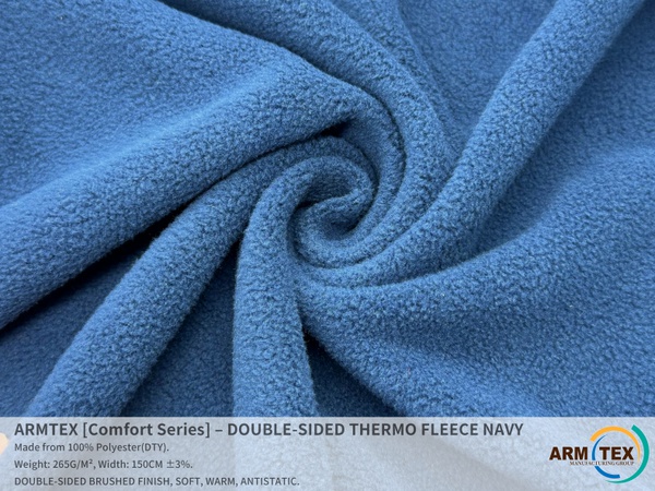 ARMTEX Comfort Series – Двусторонний Термофлис ТЕМНО-СИНИЙ