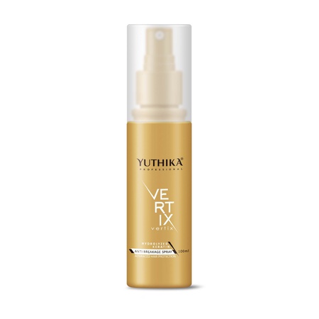 Yuthika Professional Vertix Hydrolyzed Keratin Anti Breakage Spray (100ml), | Heat Protection Spray | Extra Shine Hair Spray Mist For Women & Men | Ideal For Styling, Curling & Straightening