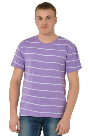 Футболка мужская полоса к/р