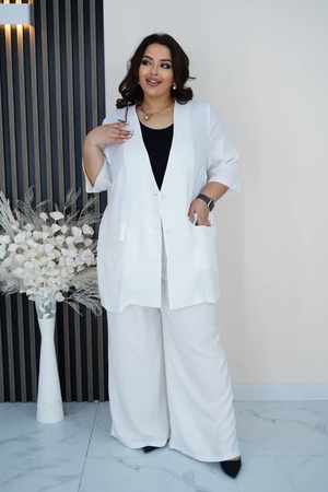 Şık iki parçalı takım (hırka + pantolon) - 9401