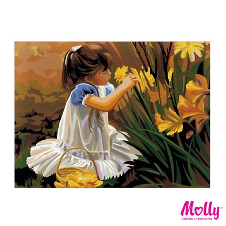 Süsenli kız numarasına göre boyama