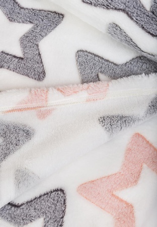 Плед Суфле 104х104 см белый со звездами