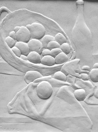 НАТЮРМОРТ С ЭКЛЕРАМИ. СЕЗАНН. Скульптурный рельеф, 3D-картина