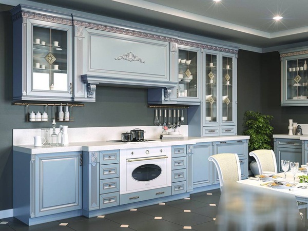 крашенные кухонные гарнитуры