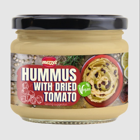 Хумус с вялеными помидорами